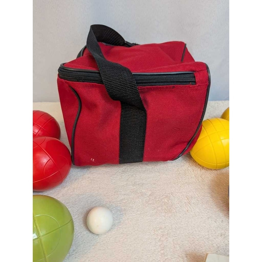 Franklin Bocce Ball Set Red Carry Bag 8 Balls + Pallino Included - Picture 7 of 14